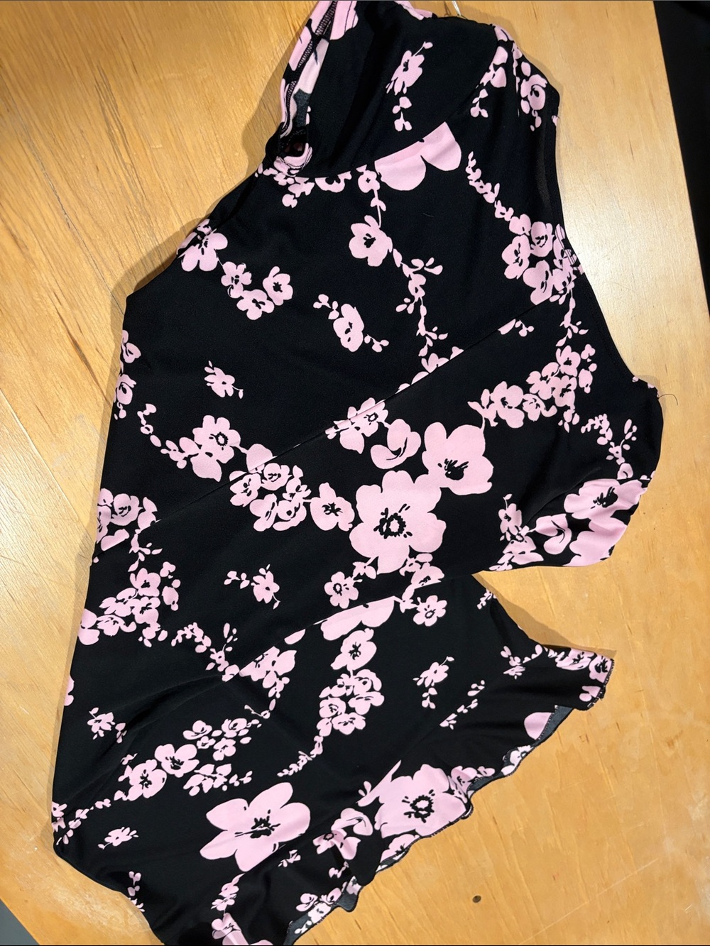 My Michelle ~ Black Dress with Pink Floral Print - Picture 6 of 6